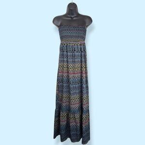 Element Dark Colourful Maxi Dress